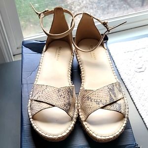 Cole Haan cloudfeel espadrille in ivory python